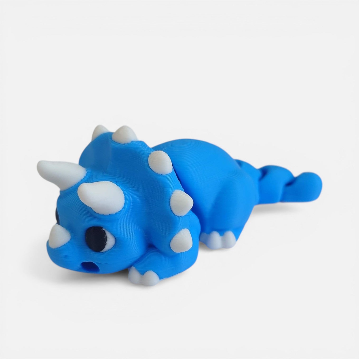 3D spausdintas mėlynas Triceratopsas