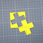 3D spausdintas galvosūkis „Du kryžiai“